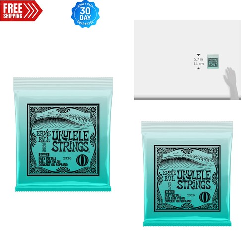 Black nylon ukulele strings - black,